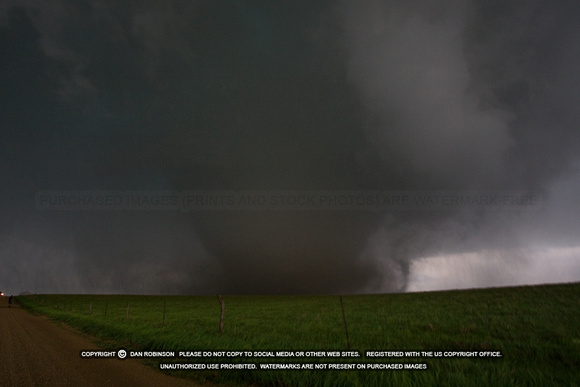 Large tornado up close at Bennington, Kansas