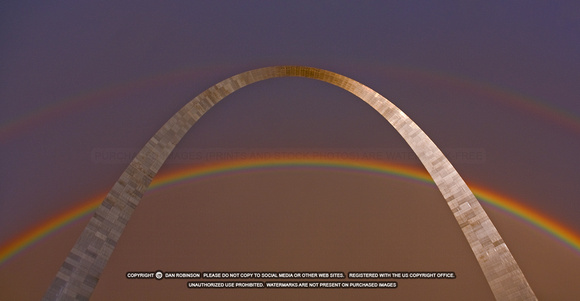 Gateway Arch Double Rainbow