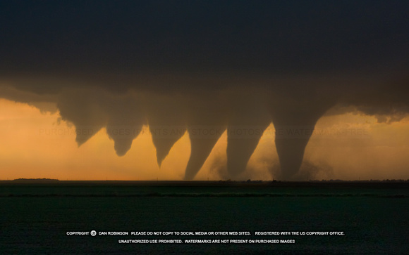Digital composite image of Rozel, Kansas tornado stages
