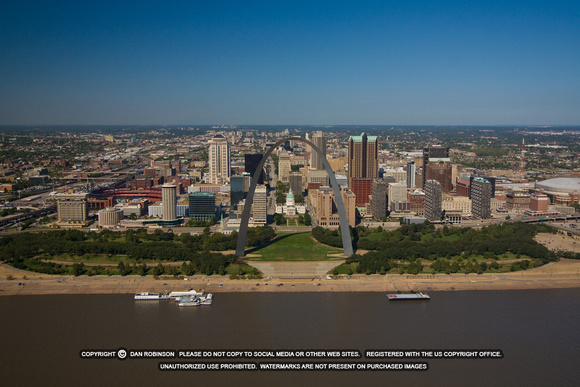 St. Louis skyline aerial view