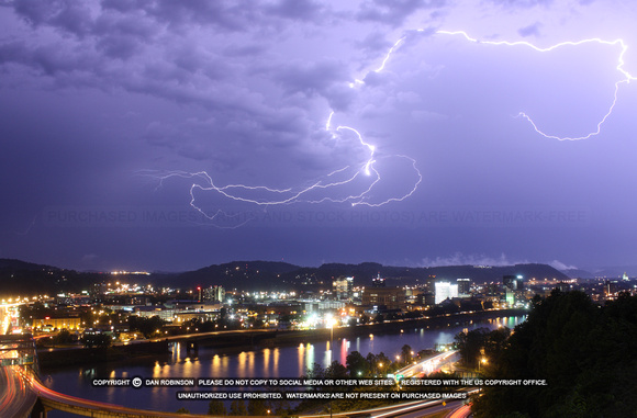 Lightning over Charleston, West Virginia